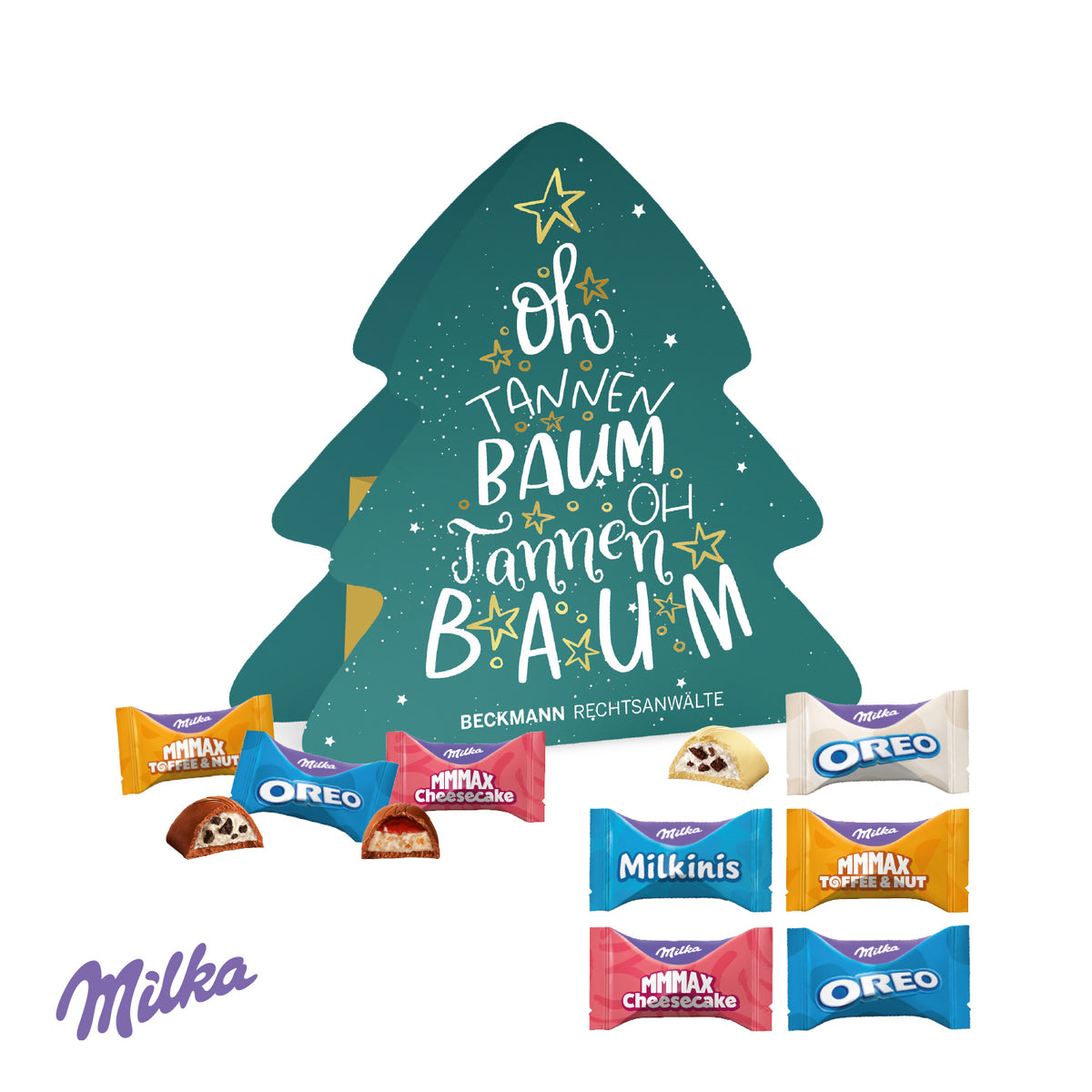 Weihnachtsbaum Milka Favourites“