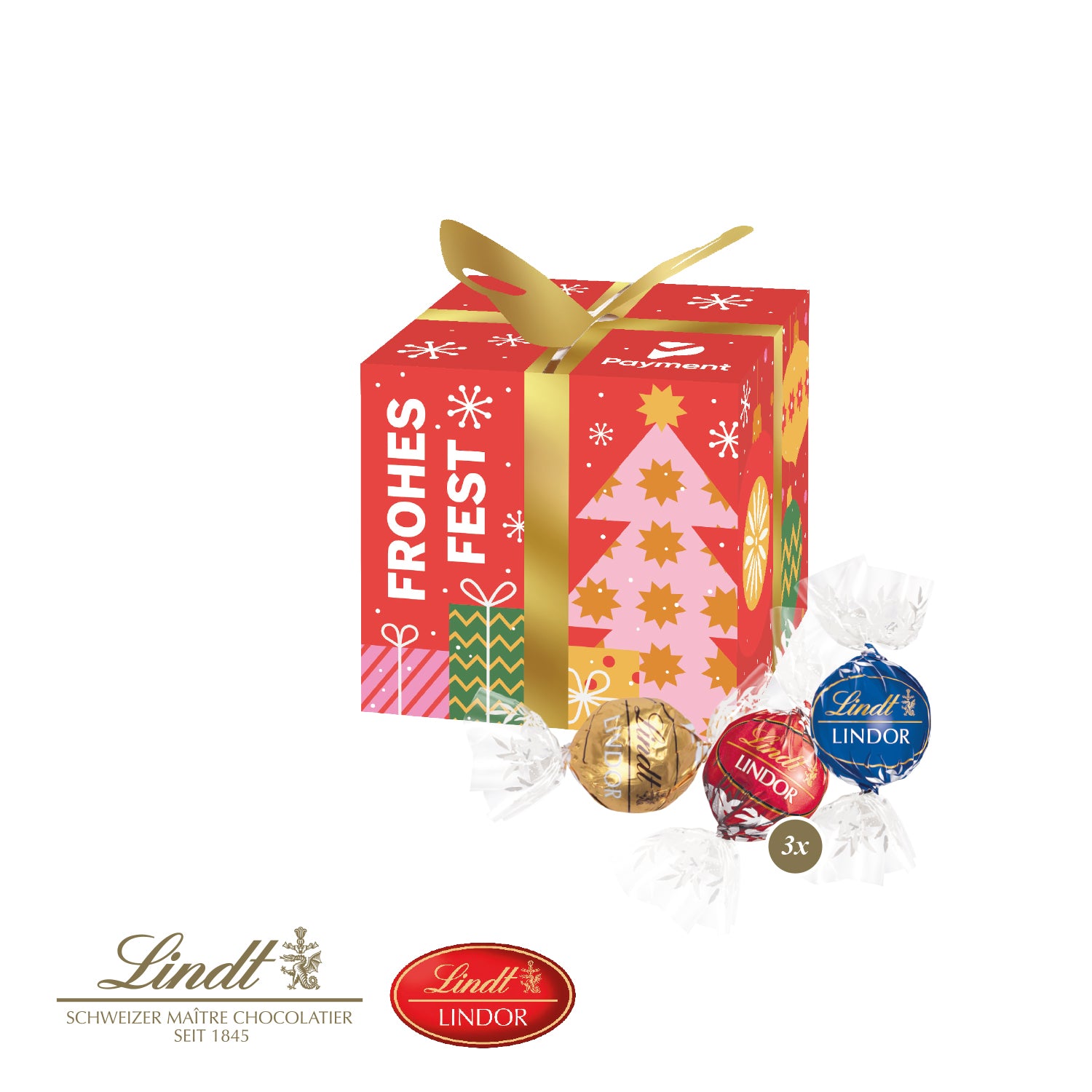 Präsent Feine Bescherung mit Lindor Pralinés – Produktansicht
