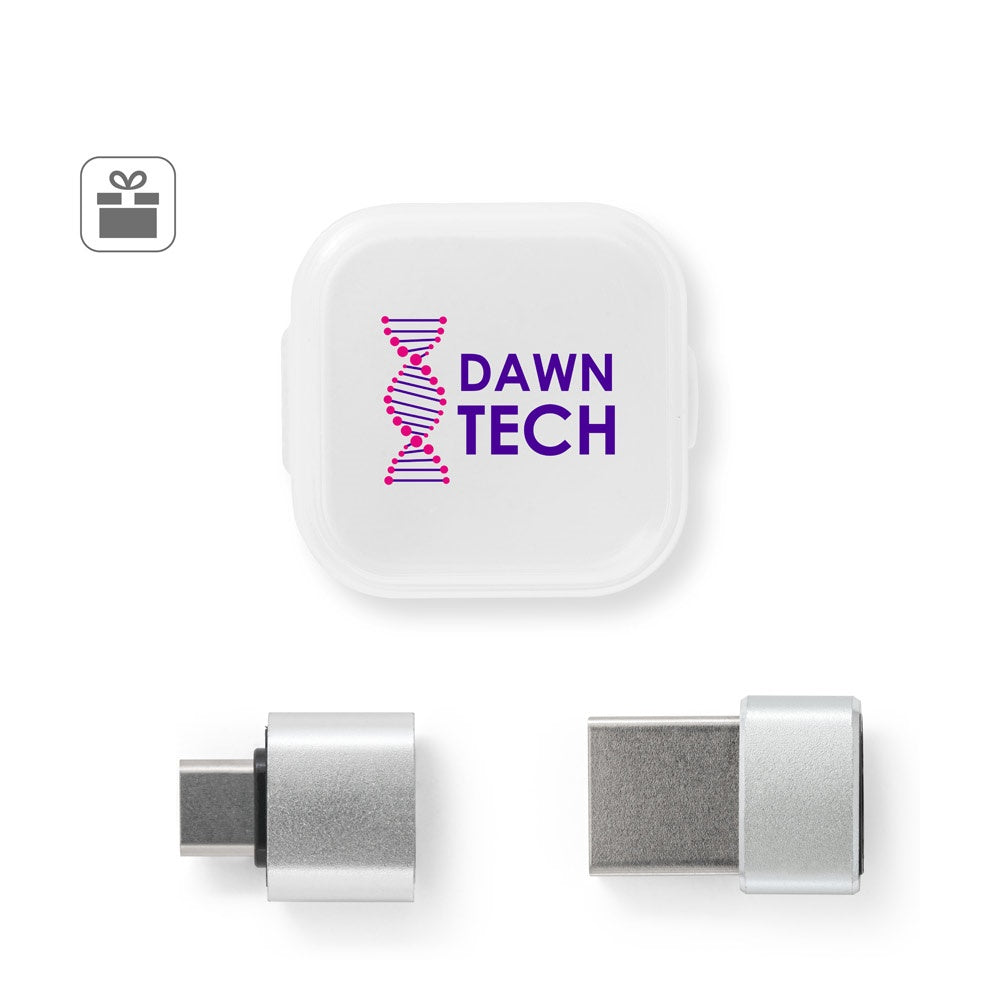 MINSKY. Set aus 2 Aluminium USB-A / USB-C Adaptern