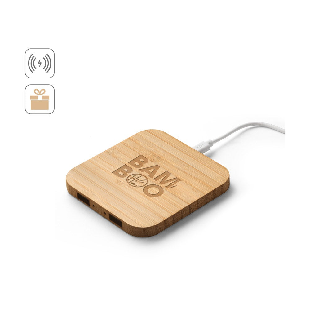 DALTON. Superschnelles 15W wireless Ladegerät aus Bambus