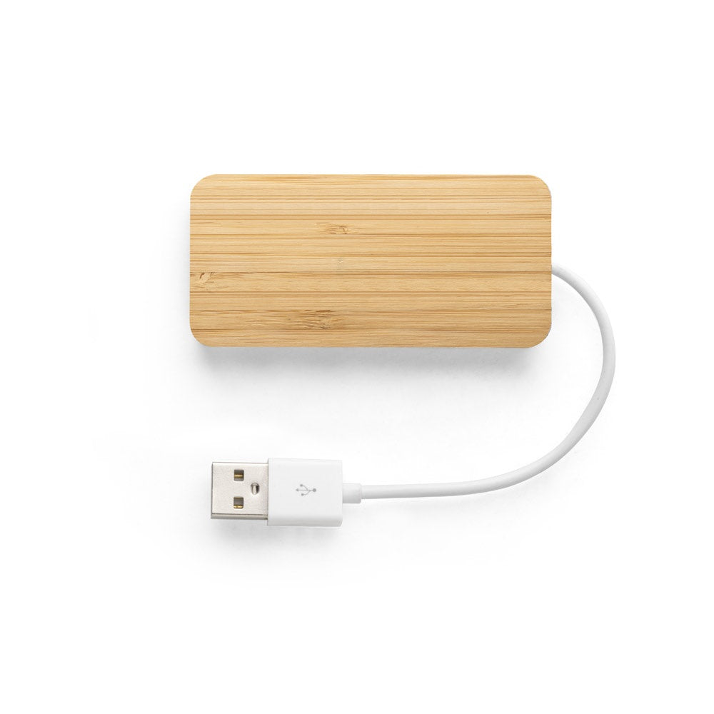 MOSER. HUB mit 2 USB-A und 1 USB-C Anschluss aus Bambus – zusätzliche Ansicht
