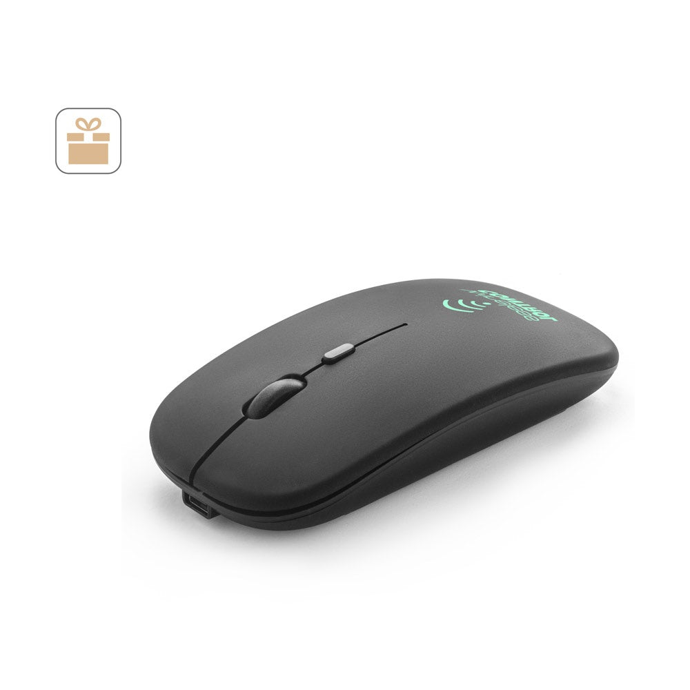 KHAN. Wireless Maus mit 500mAh Akku aus recyceltes ABS (100% rABS)