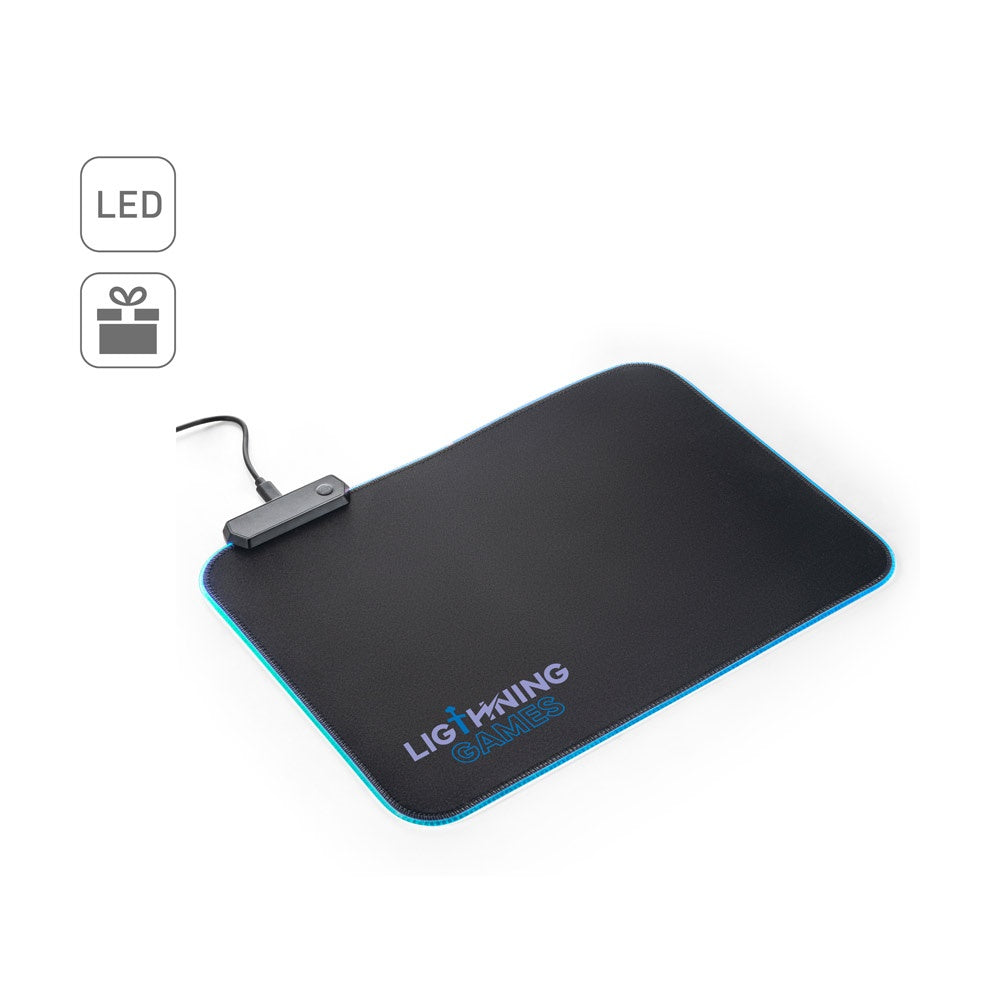 THORNE MOUSEPAD RGB. Gaming-Mauspad mit RGB-LED-Leuchten aus Polyester