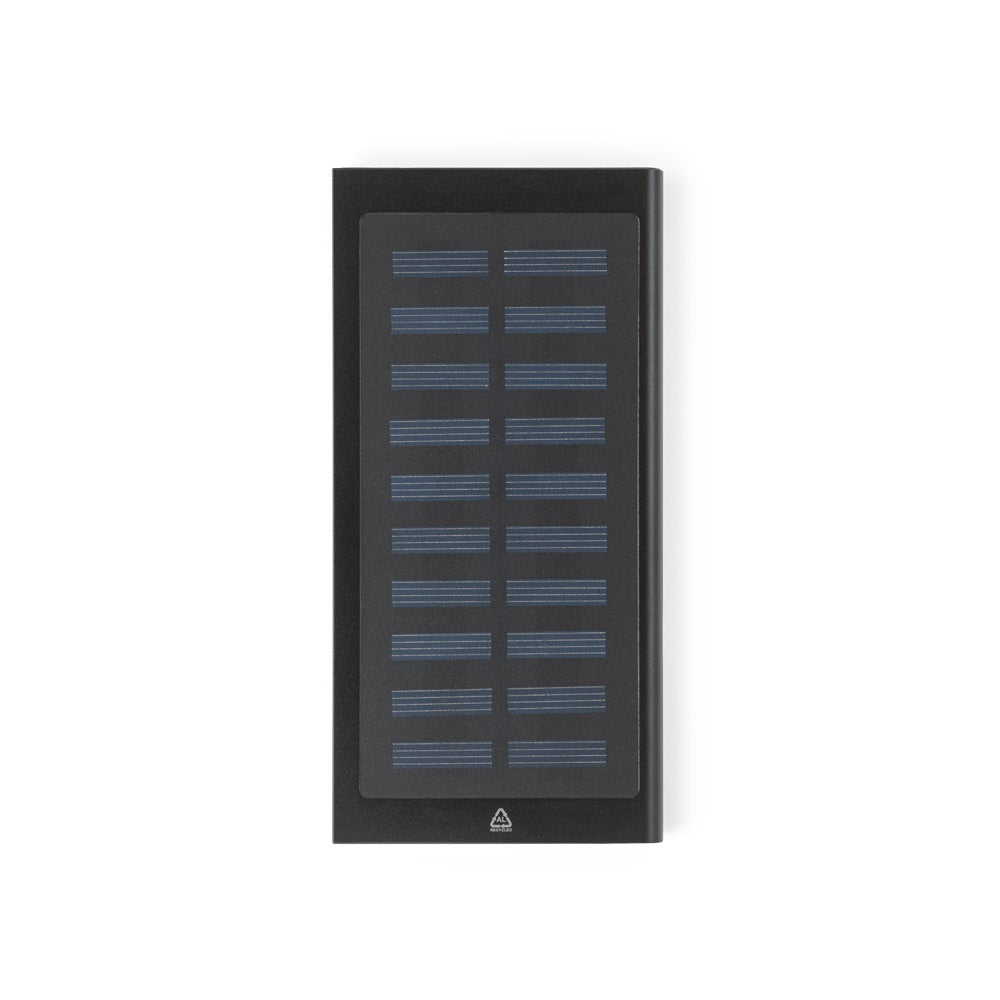 CLERK. 8'000 mAh Powerbank mit Solarpanel aus 100% recyceltem Aluminium – zusätzliche Ansicht