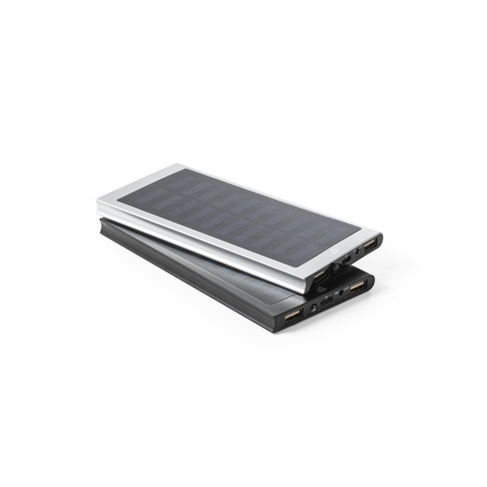 CLERK. 8'000 mAh Powerbank mit Solarpanel aus 100% recyceltem Aluminium – zusätzliche Ansicht