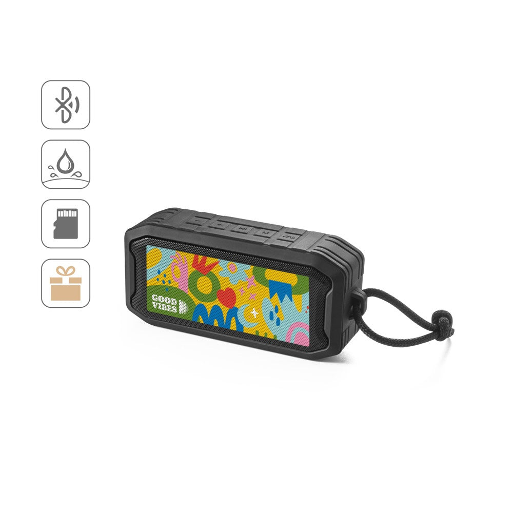 SHEERAN. Lautsprecher 10W mit 9 Stunden Akkulaufzeit und IPX7 aus recyceltes ABS