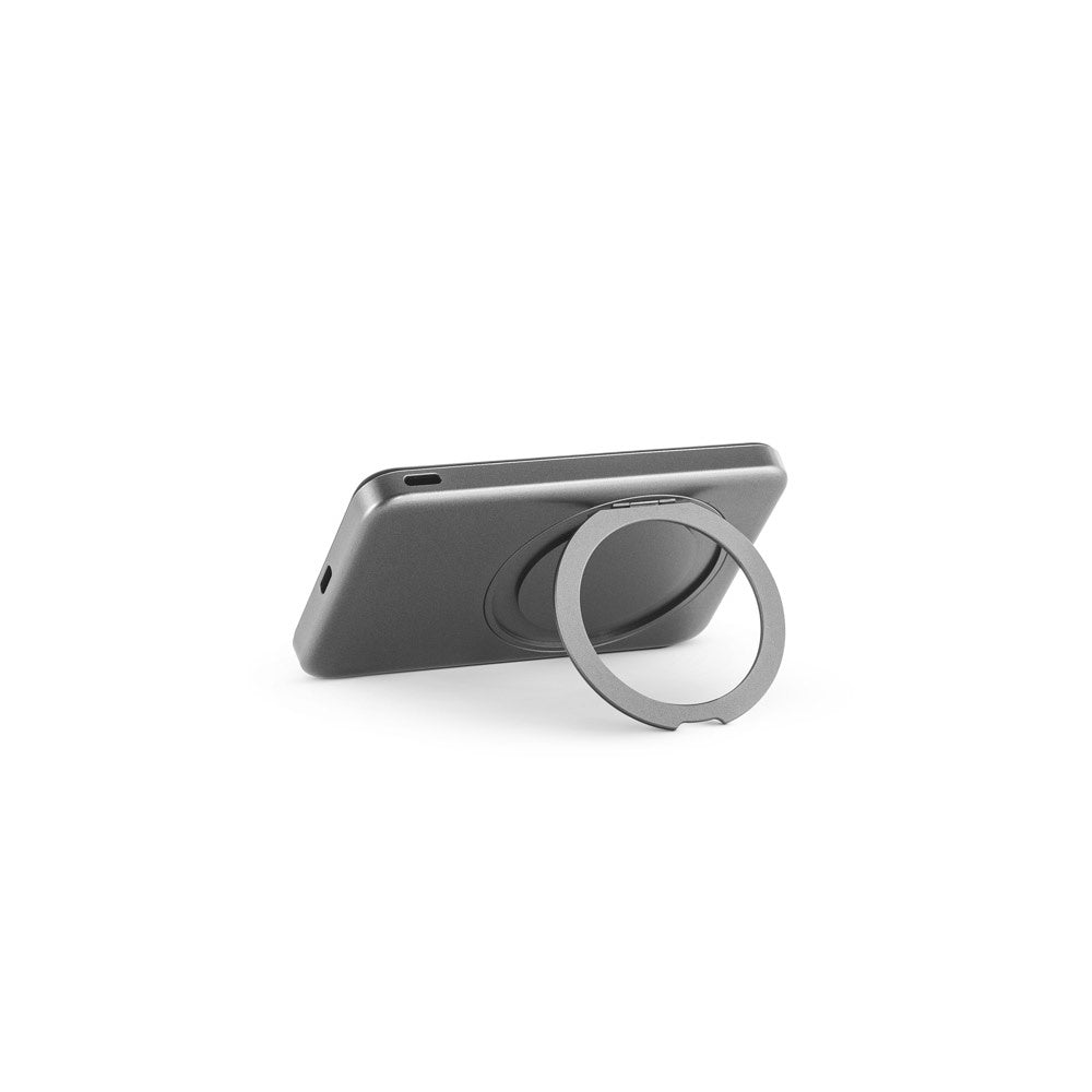 WARSHEL 5. Magnetische Powerbank mit 5'000 mAh und superschnellem kabellosem Ladegerät (15 W) aus recyceltem ABS (100% rABS) mit Ständer – zusätzliche Ansicht