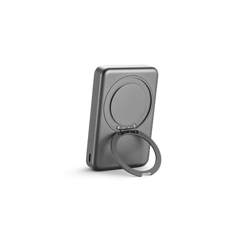 WARSHEL 10. Magnetische Powerbank mit 10'000 mAh und superschnellem kabellosem Ladegerät (15 W) aus recyceltem ABS (100% rABS) mit Ständer – zusätzliche Ansicht