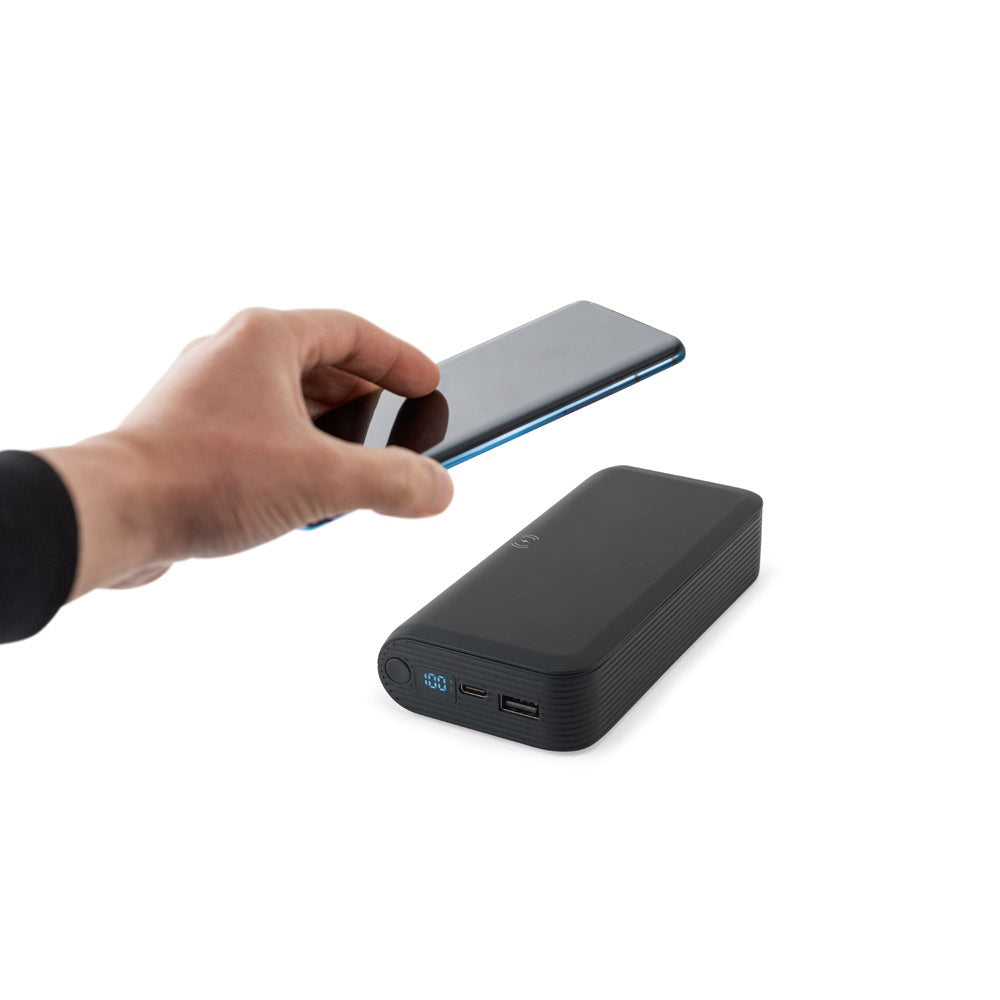 BECKER 20. 20'000 mAh Powerbank aus recyceltem ABS (100% rABS) mit 15W superschnellem kabellosem Ladegerät – zusätzliche Ansicht