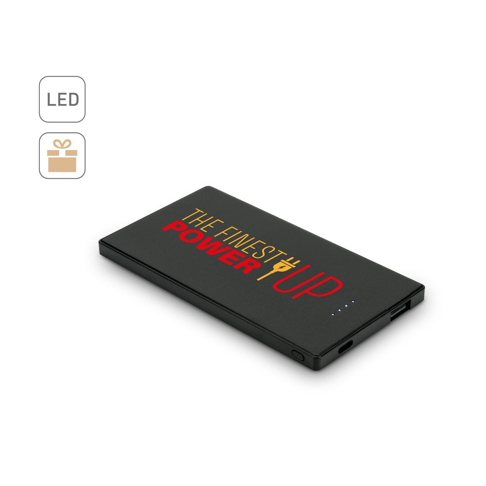 DENNING. Powerbank Slim mit 5'000 mAh aus Edelstahl