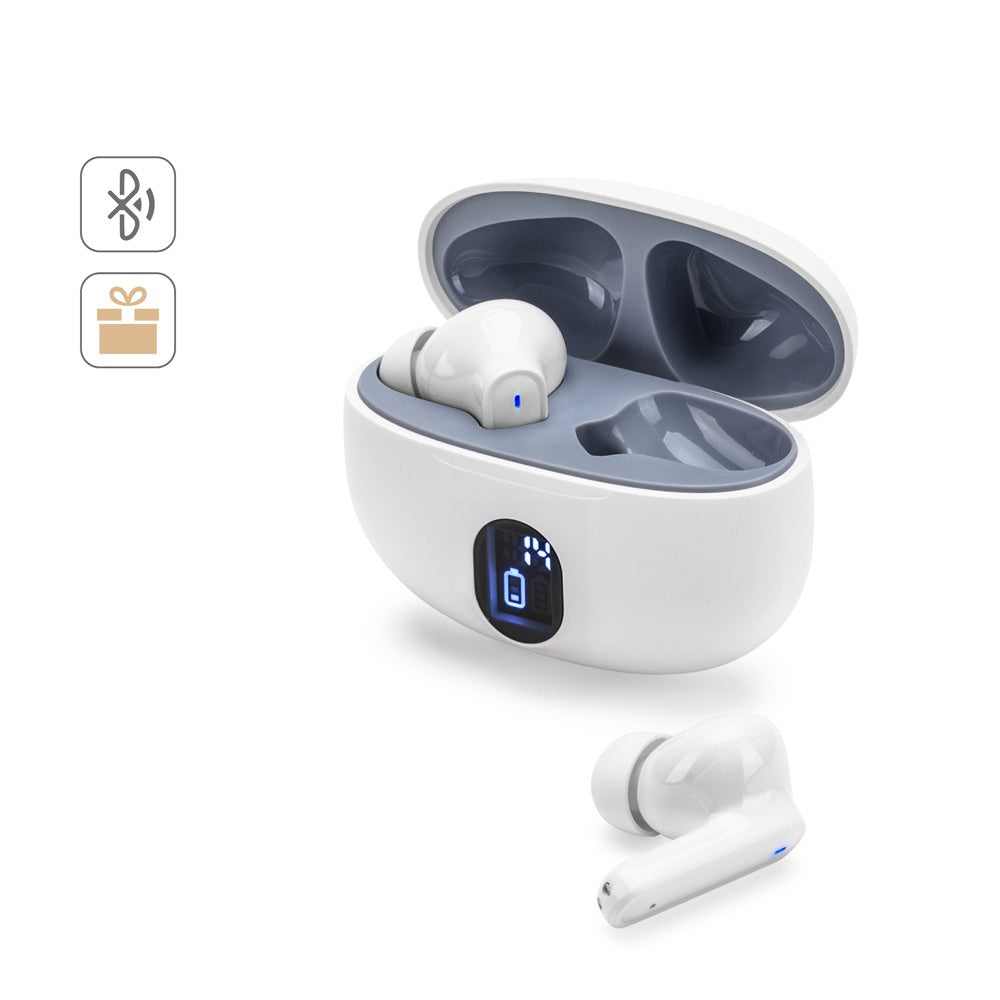 CAETANO. Wireless Earphones aus Recyceltes ABS (100% rABS) mit 4 Stunden Akkulaufzeit