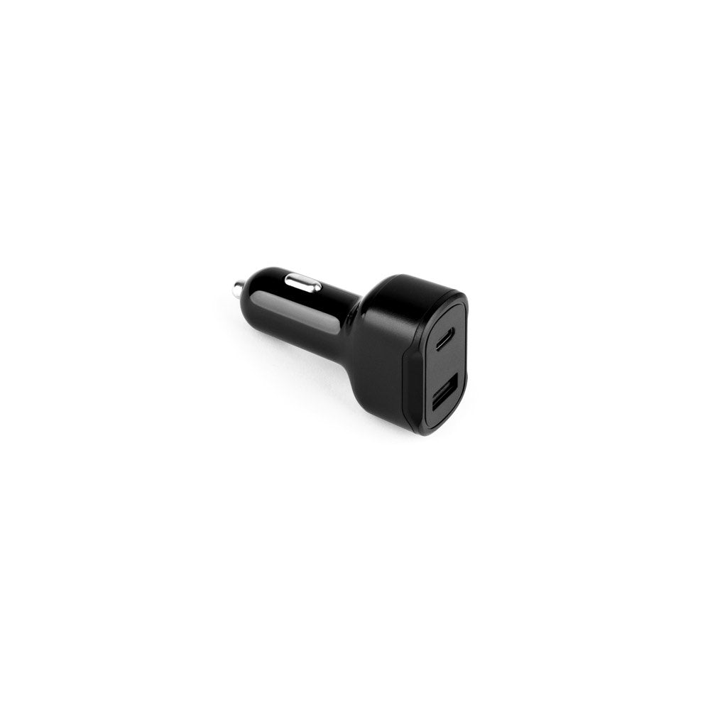 DIRAC. KFZ-Ladegerät mit USB-A Anschluss 18W und USB-C 20W in recyceltes ABS (100 % rABS) – zusätzliche Ansicht