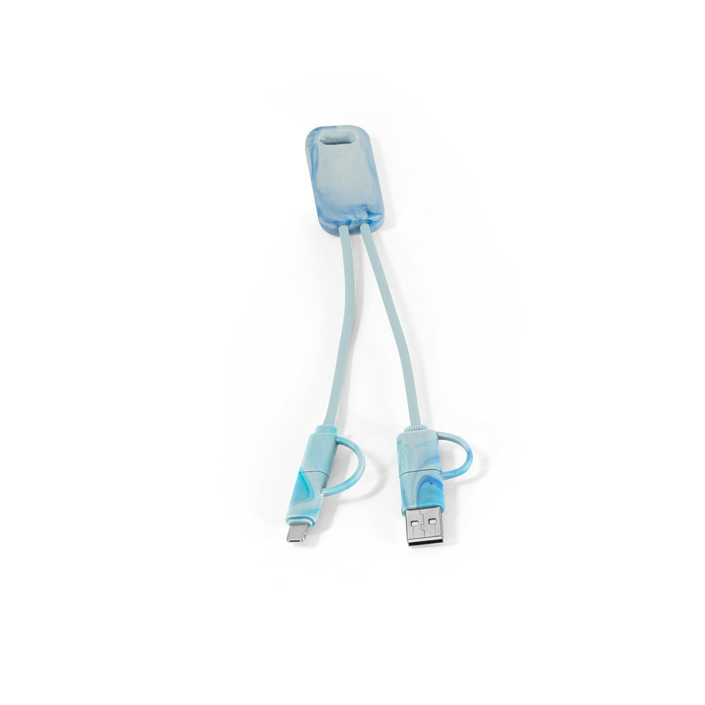 BERNERS. Superschnelles 6-in-1-USB-Kabel aus recyceltem PET (100% rPET) – zusätzliche Ansicht