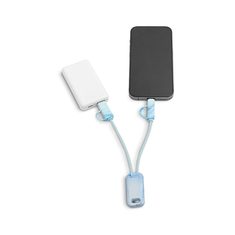 BERNERS. Superschnelles 6-in-1-USB-Kabel aus recyceltem PET (100% rPET) – zusätzliche Ansicht