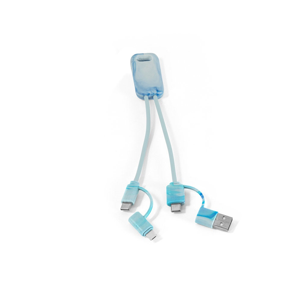 BERNERS. Superschnelles 6-in-1-USB-Kabel aus recyceltem PET (100% rPET) – zusätzliche Ansicht