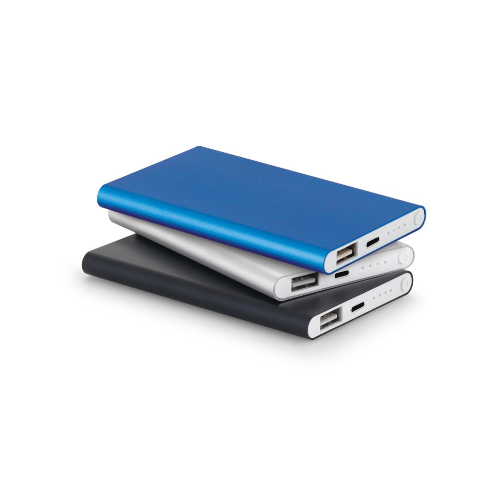 MARCET. Powerbank Slim 4'000 mAh aus 70 % recyceltes ABS (70% rABS) und 30 % recyceltes Aluminium (30% rAL) – zusätzliche Ansicht