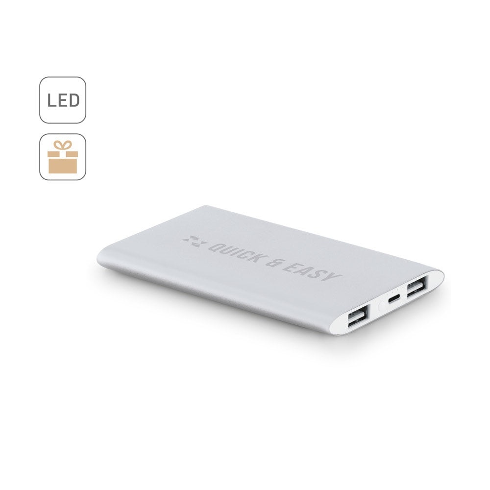 NOBEL. Powerbank 7'200 mAh aus Recyceltes Aluminium (100 % rAL)