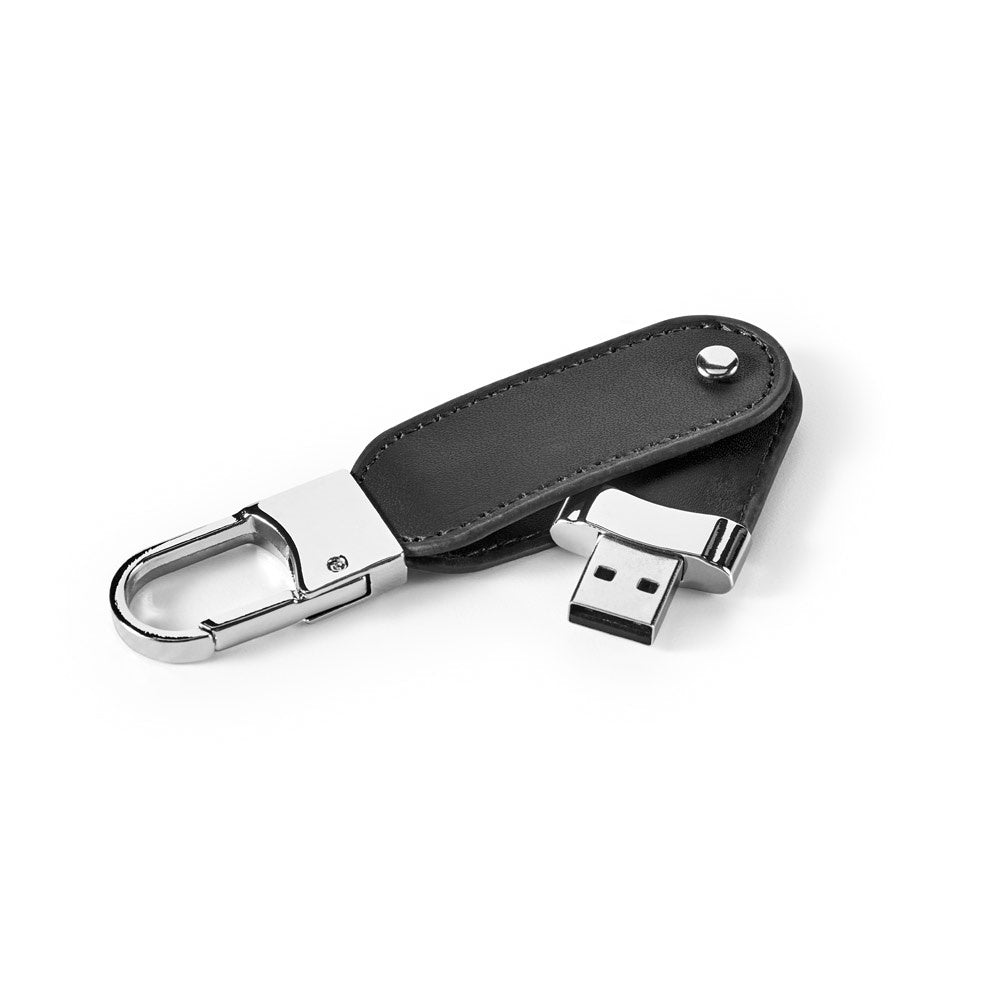 BRAGG 8GB. USB-Speicher mit 8GB und Karabinerclip aus PU – zusätzliche Ansicht