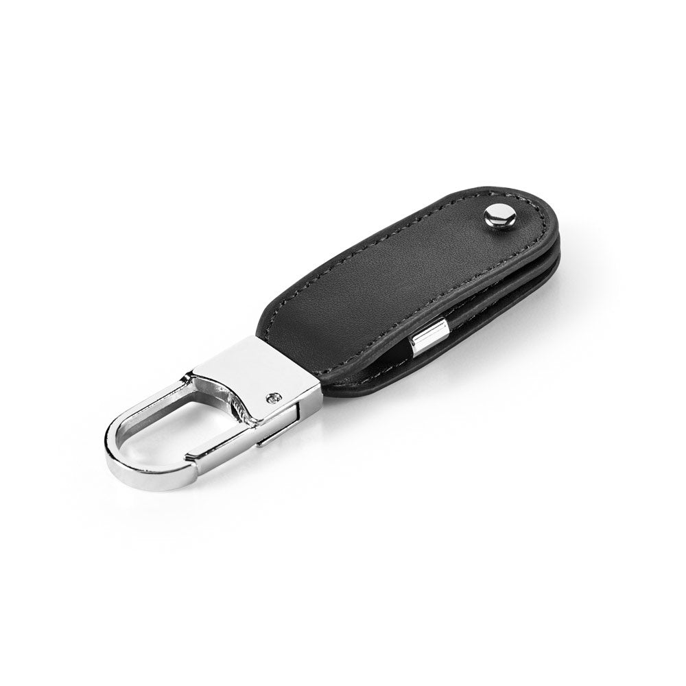 BRAGG 8GB. USB-Speicher mit 8GB und Karabinerclip aus PU – zusätzliche Ansicht