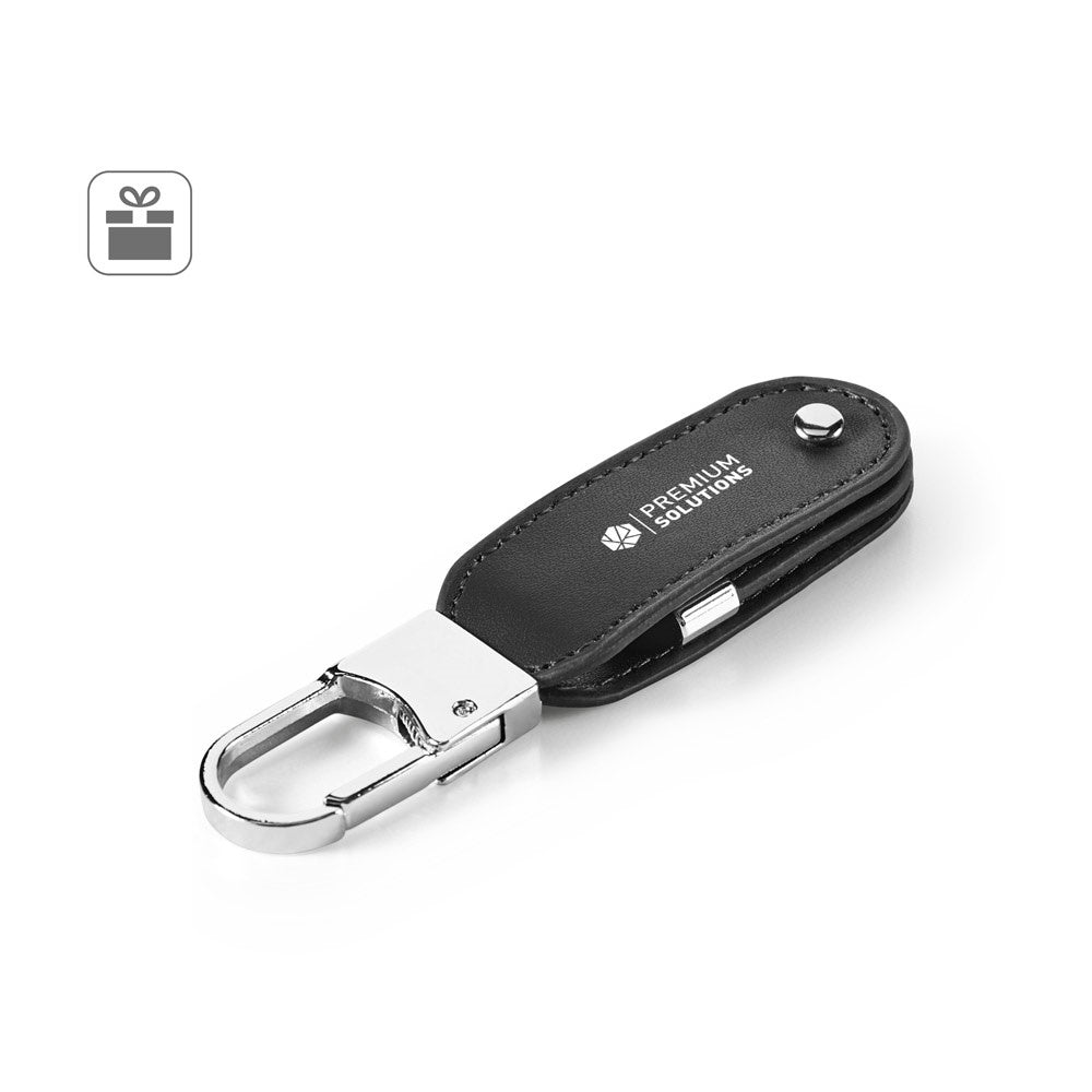 BRAGG 8GB. USB-Speicher mit 8GB und Karabinerclip aus PU