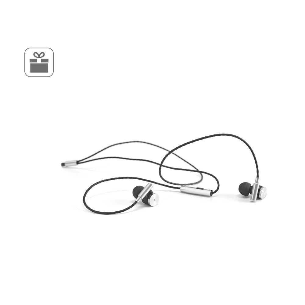 VIBRATION. In-Ear Kopfhörer aus Metall und ABS mit Mikrofon
