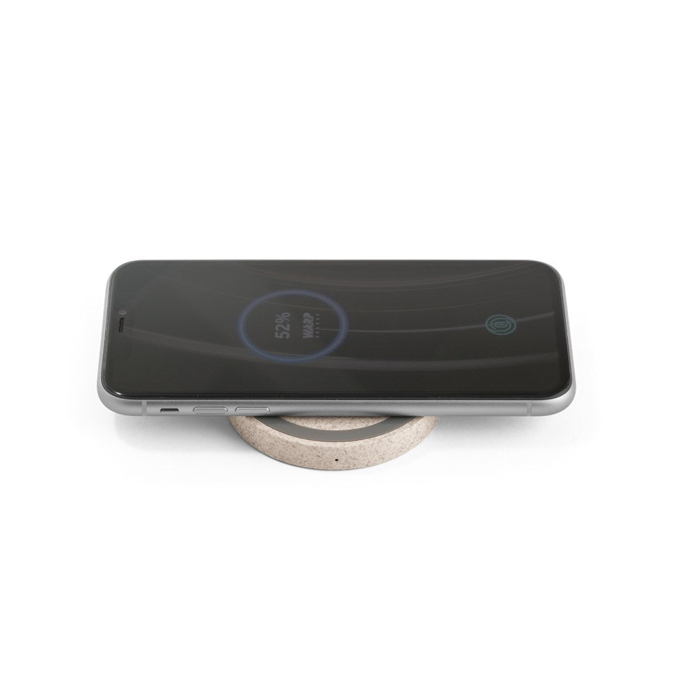 CUVIER. 15W wireless Ladegerät aus 65 % recyceltes ABS (65% rABS), 35 % Weizenstrohfasern – zusätzliche Ansicht