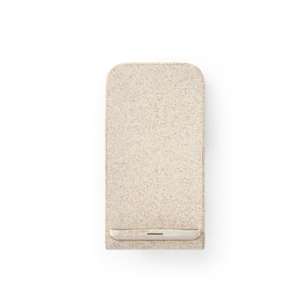 ENGLERT. Smartphone-Halter mit schnellem 10W wireless Ladegerät aus Recyceltes ABS (70% rABS) und Weizenstroh – zusätzliche Ansicht