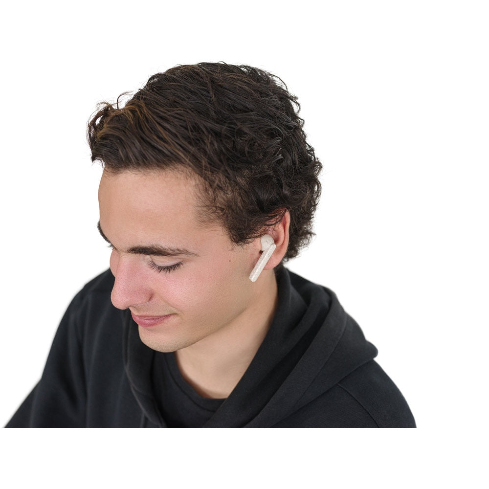 FOURIER. In-Ear Kopfhörer wireless mit 3 Stunden Akkulaufzeit aus Weizenstrohfaser und PP – zusätzliche Ansicht