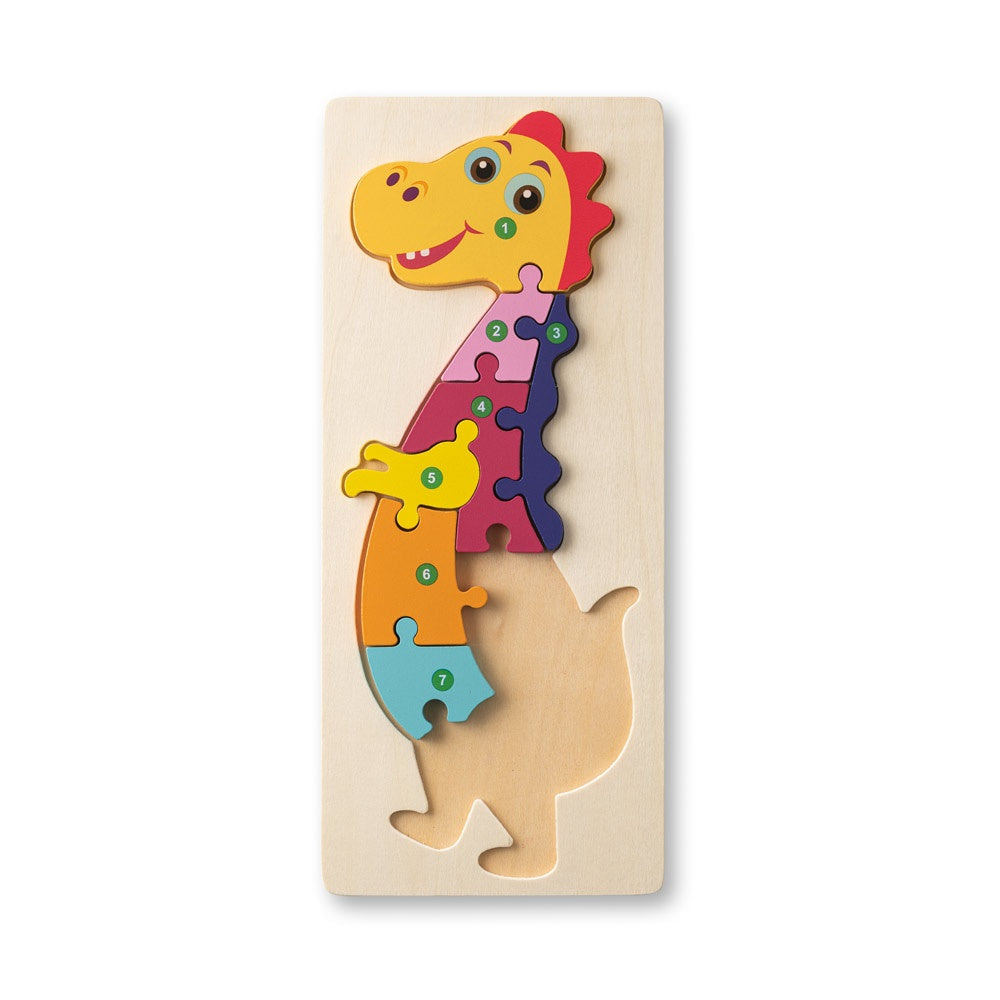 DIPLODOCO. Puzzle in Dinosaurierformat aus Kiefernsperrholz – zusätzliche Ansicht