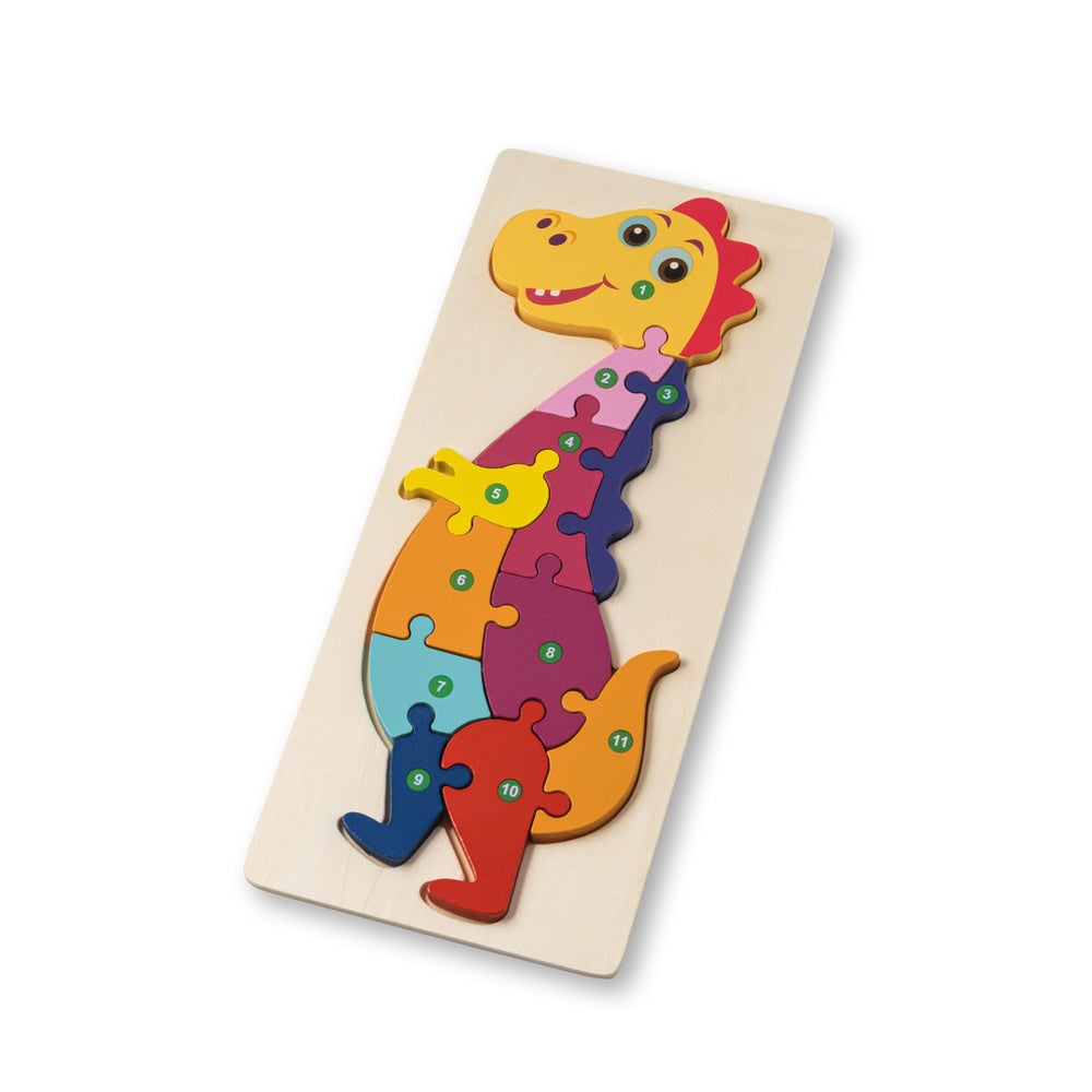 DIPLODOCO. Puzzle in Dinosaurierformat aus Kiefernsperrholz – zusätzliche Ansicht
