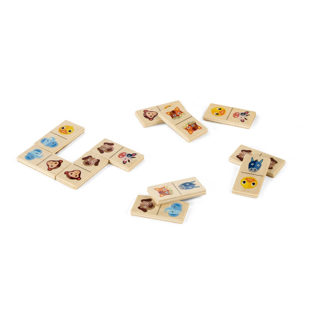 DOMIN. Domino-Spiel aus Holz mit 28 Tierfiguren – zusätzliche Ansicht