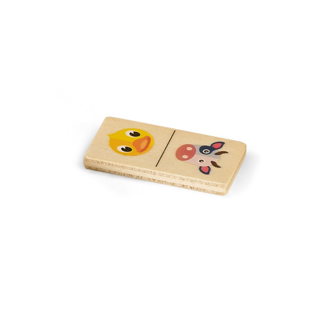 DOMIN. Domino-Spiel aus Holz mit 28 Tierfiguren – zusätzliche Ansicht