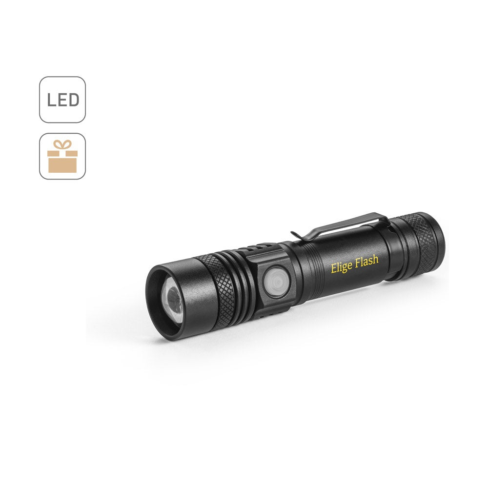 UNGAR. Wiederaufladbare 5 W-recyceltem Aluminium (100% rAL)-Taschenlampe