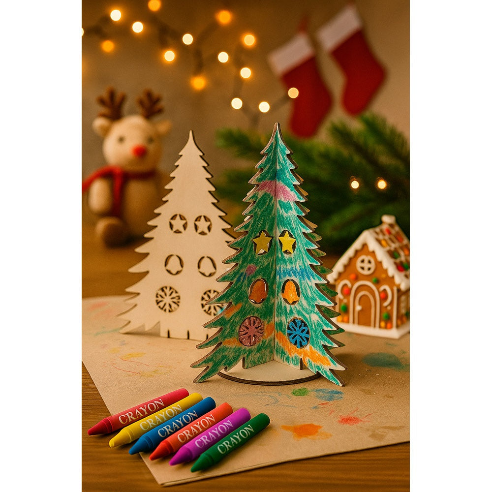 PINERY. Zerlegbarer Weihnachtsbaum aus Holz zum Bemalen – zusätzliche Ansicht