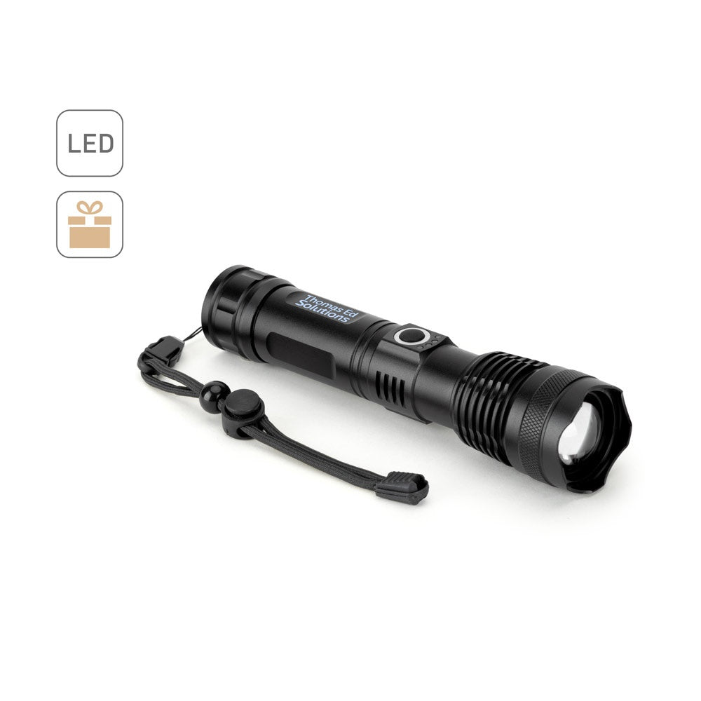 YVIAN. Recycled aluminium rechargeable torch (100% rAL) 10 W