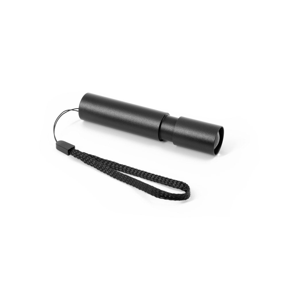BRUCE. Wiederaufladbare Taschenlampe aus recyceltem Aluminium (100 % rAL) mit 30 mm ausziehbarer Spitze – zusätzliche Ansicht