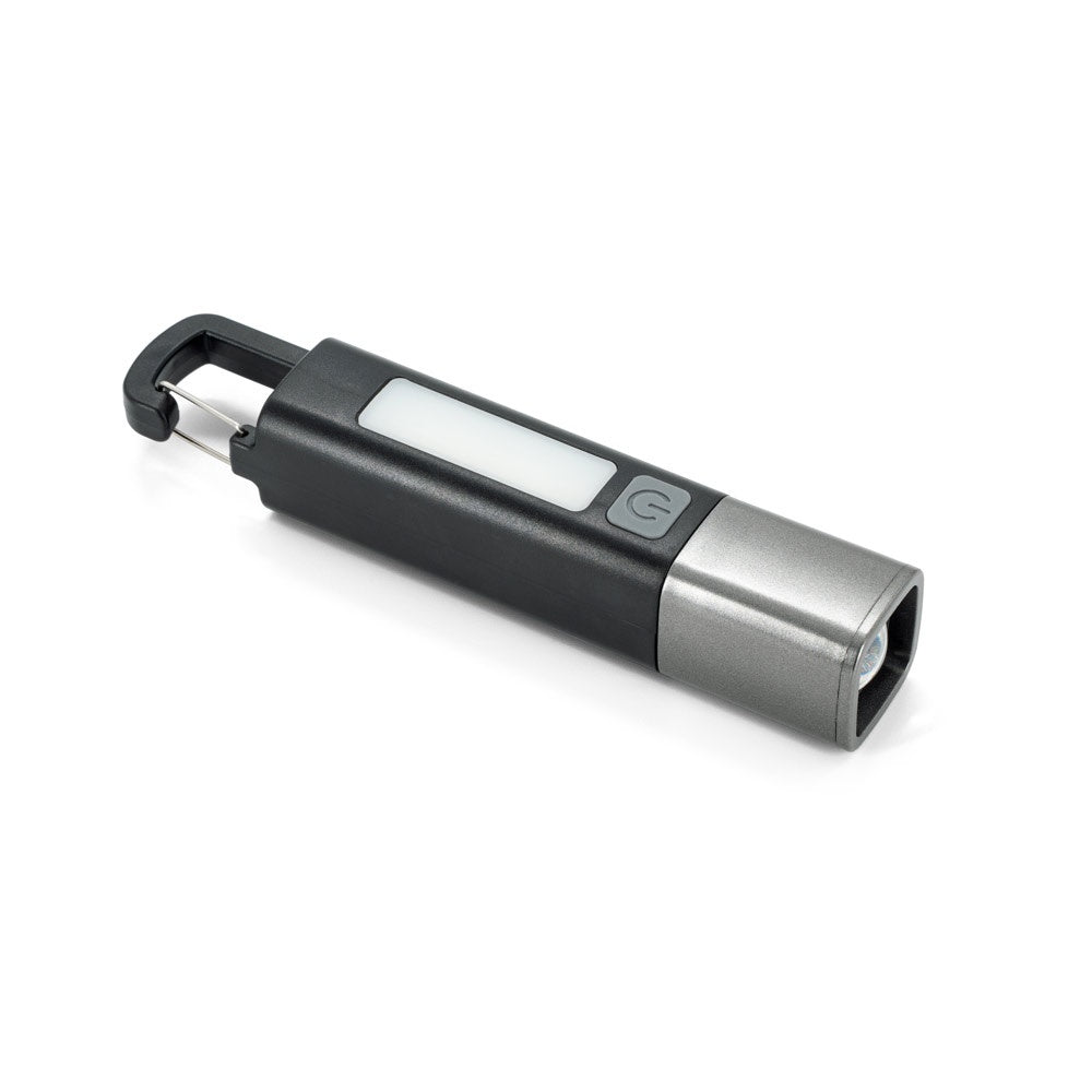 WIGGINS. ABS-Taschenlampe mit einer 2-W-LED-Leuchte (53 Lumen) an der Vorderseite und einer COB-Leuchte (53 Lumen) an der Oberseite – zusätzliche Ansicht
