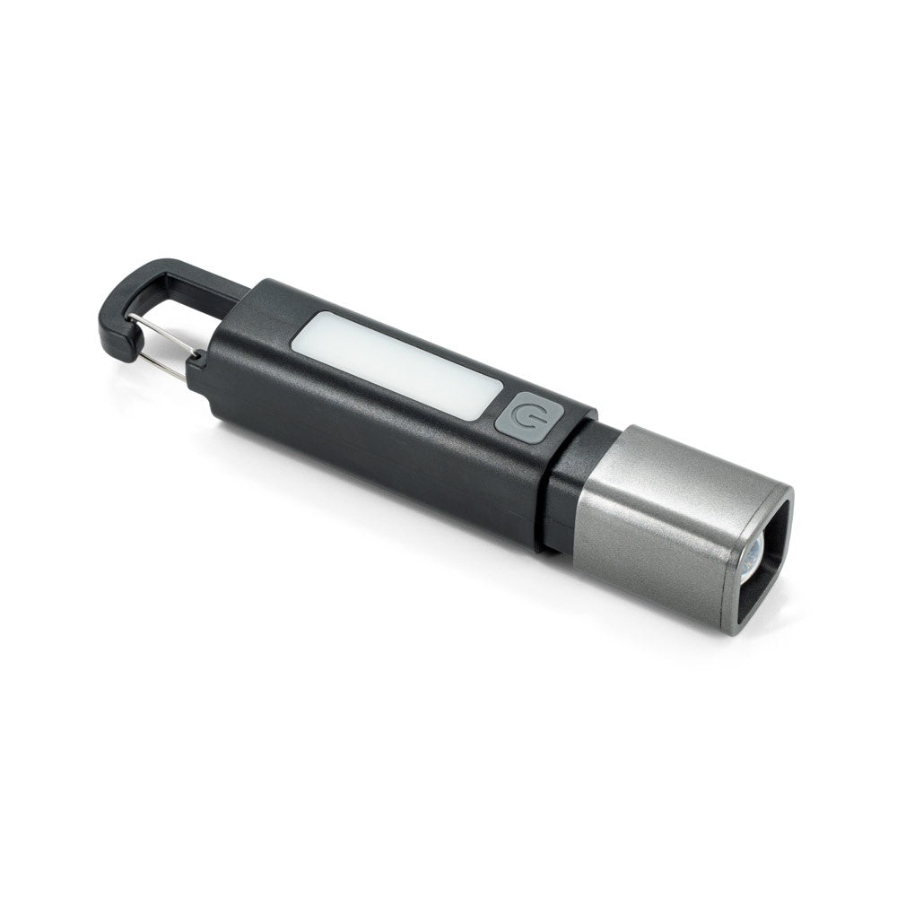 WIGGINS. ABS-Taschenlampe mit einer 2-W-LED-Leuchte (53 Lumen) an der Vorderseite und einer COB-Leuchte (53 Lumen) an der Oberseite – zusätzliche Ansicht