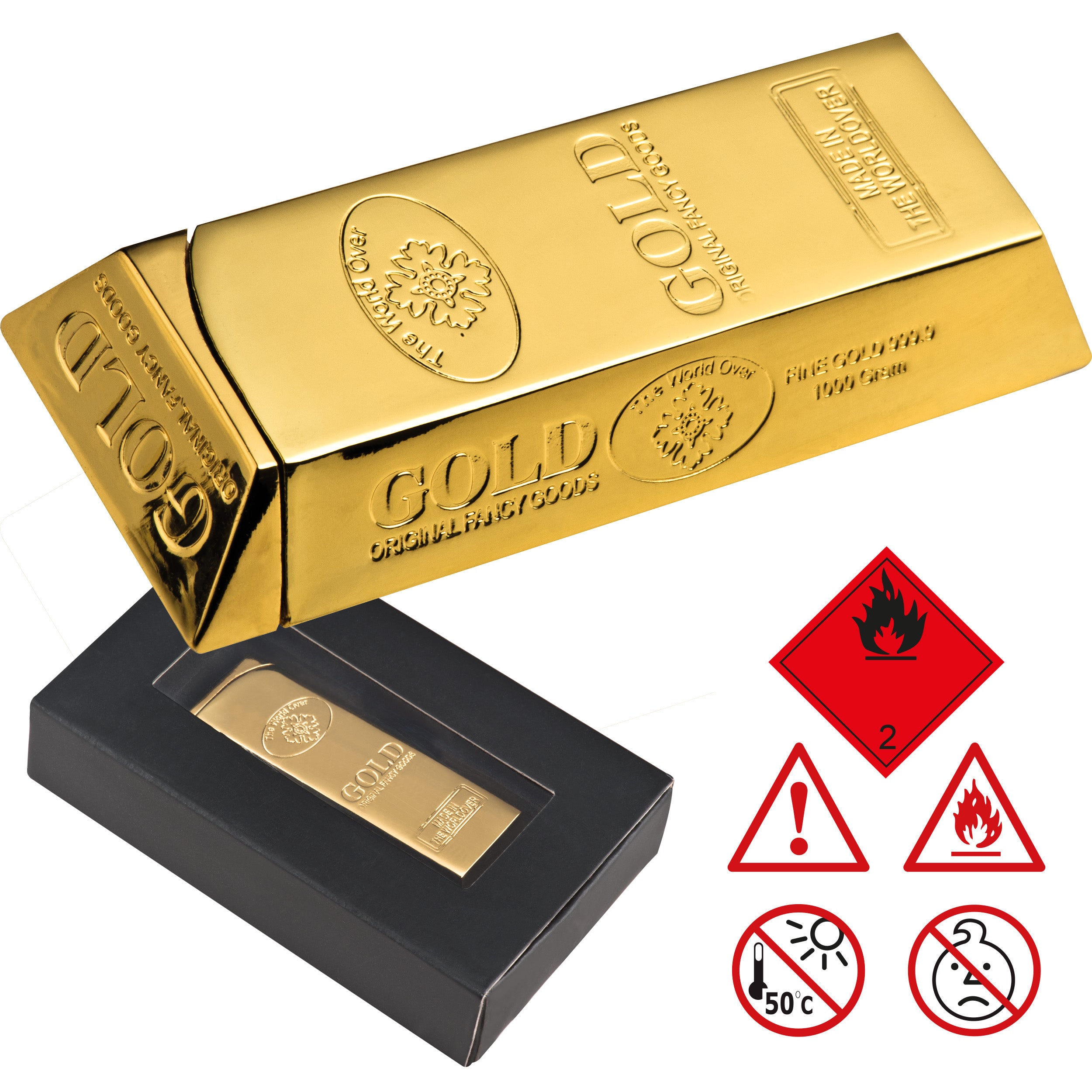 Automatik Feuerzeug Goldbarren WHITNEY