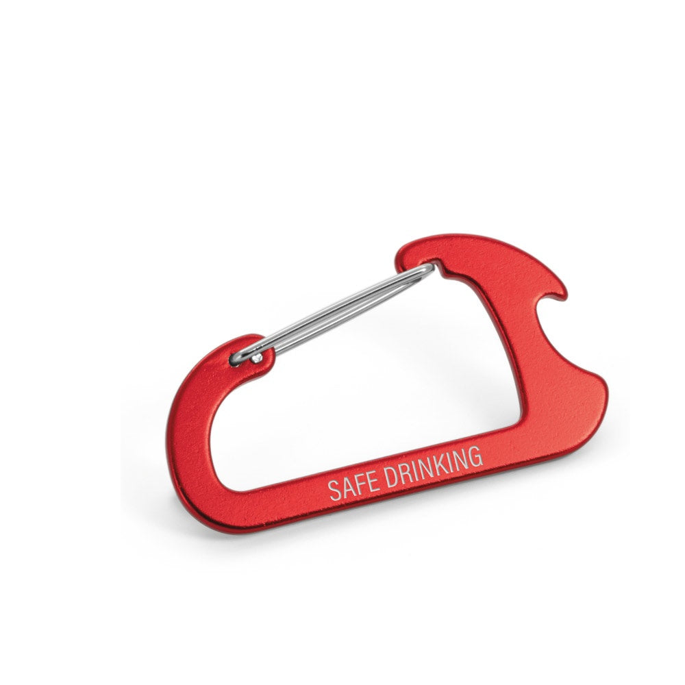 CLOSE. Karabiner aus Aluminium mi Kapselöffner