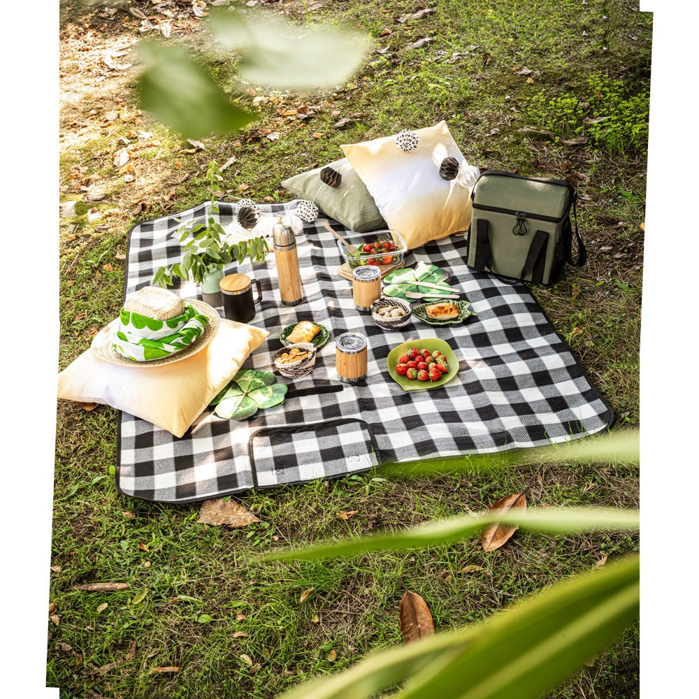 RILEY II. EPE-beschichtete Picknickdecke (180 g/m²) mit Muster – zusätzliche Ansicht