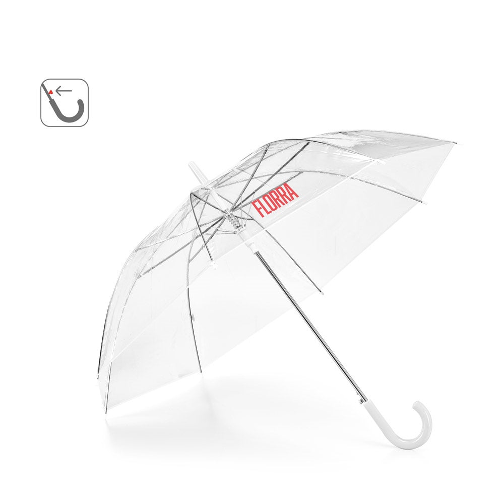 NICHOLAS. Transparenter POE-Regenschirm mit automatischer Öffnung