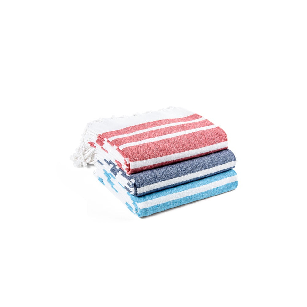 SARDENHA. Strandtuch aus Baumwolle (70% recycelt) und Polyester (30% recycelt) (180 g/m²) – zusätzliche Ansicht