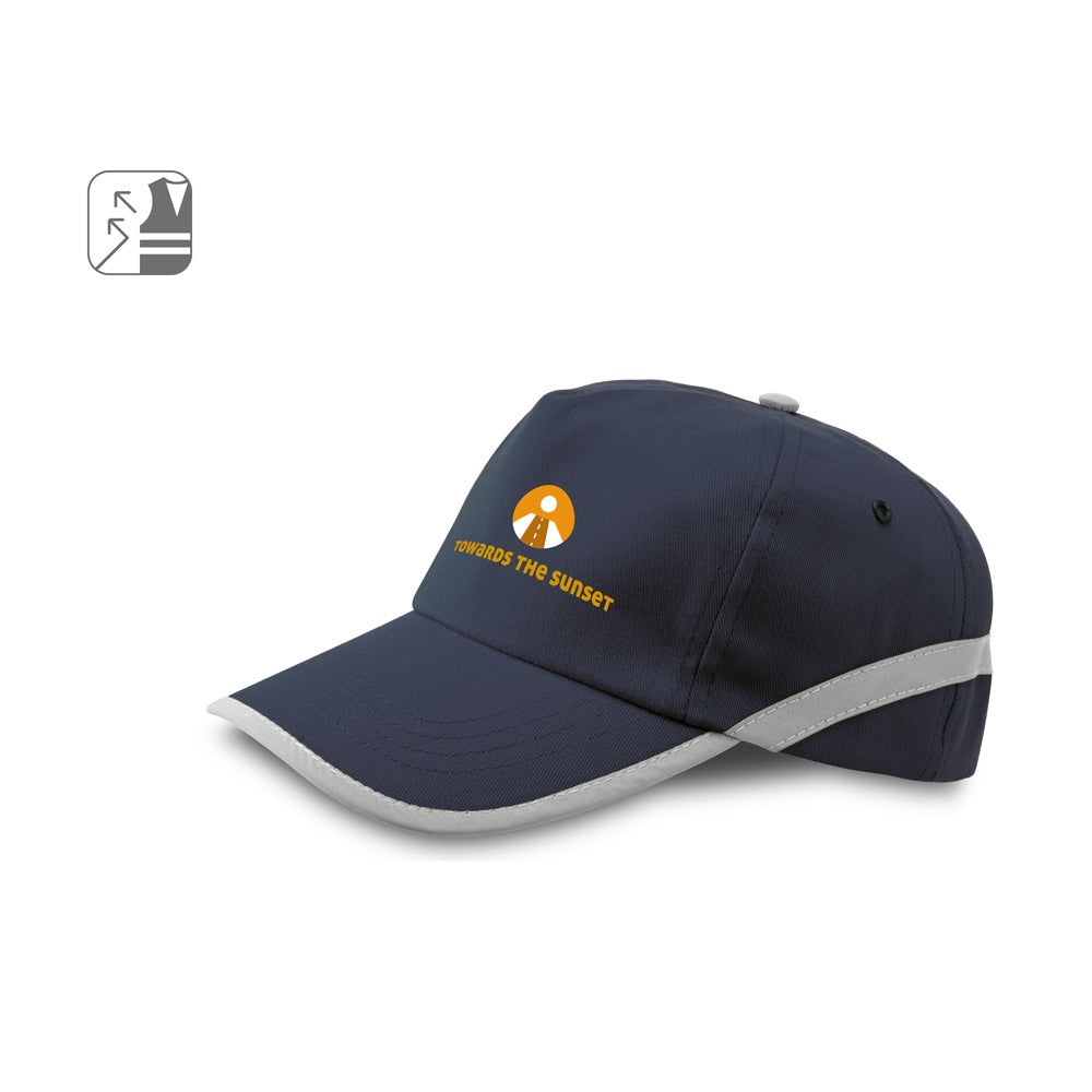 JONES. Kappe aus Polyester (160 g/m²) mit Reflektorelementen