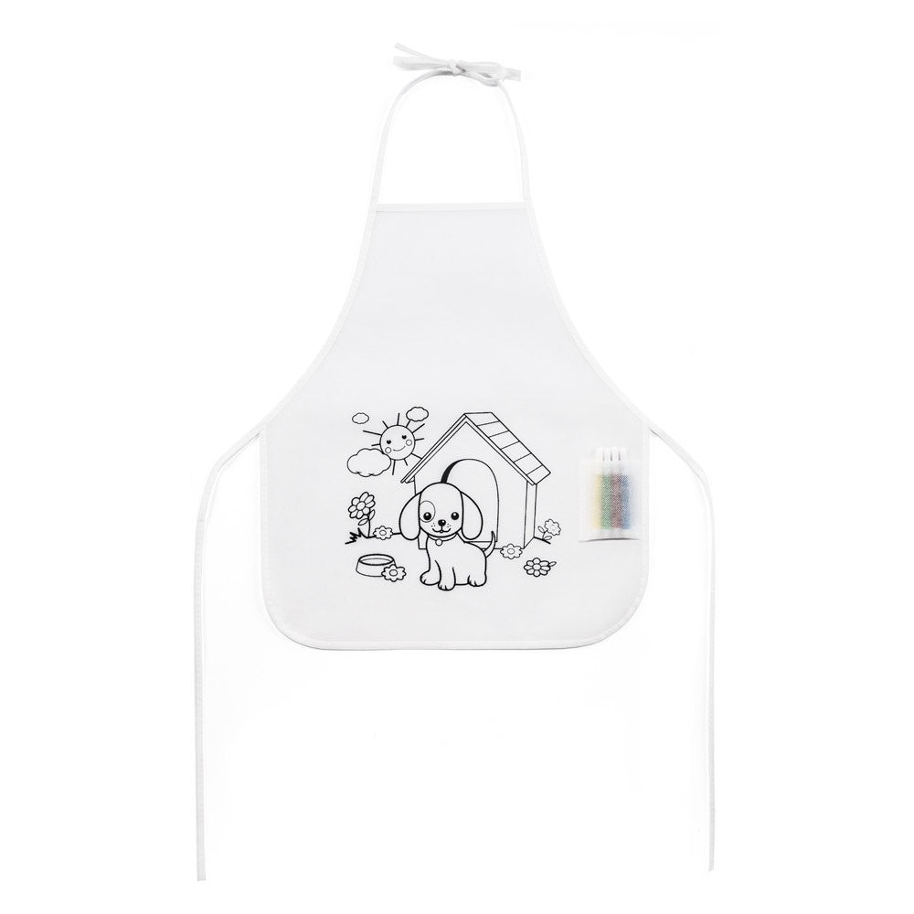 NILO. Kinderschürze zum Ausmalen aus Vliesstoff (80 g/m²) – zusätzliche Ansicht