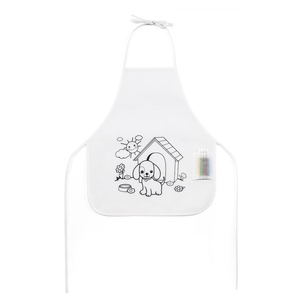 NILO. Kinderschürze zum Ausmalen aus Vliesstoff (80 g/m²) – zusätzliche Ansicht