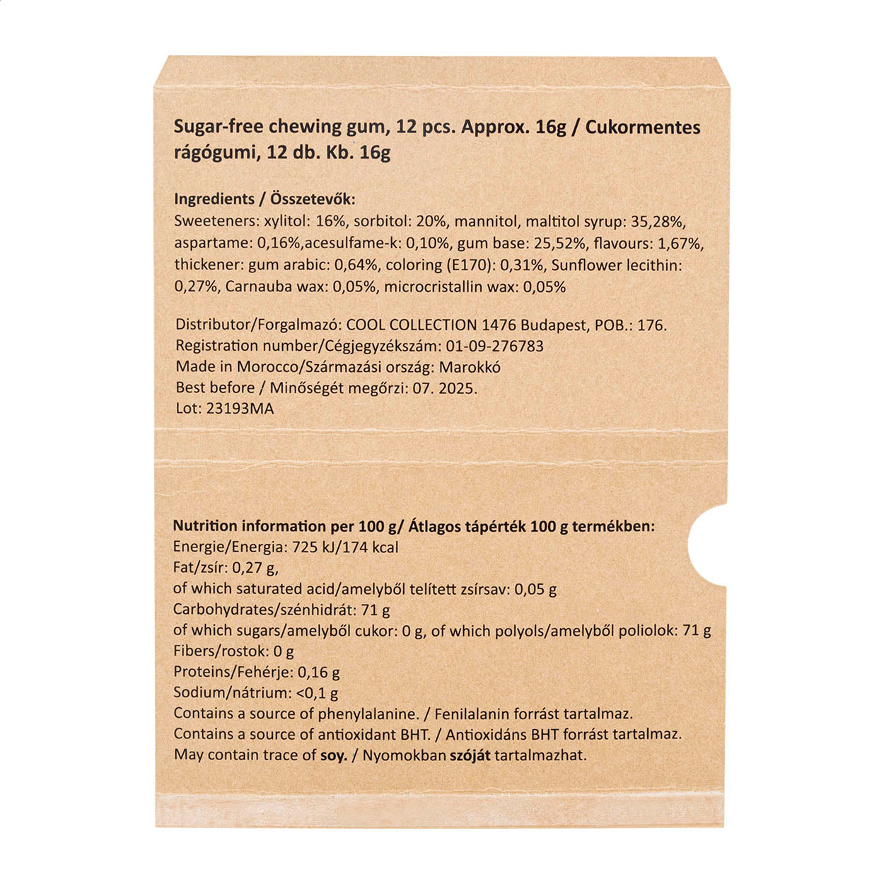 CreaChew 12 Eco Individuell bedruckbarer Kaugumiiblister