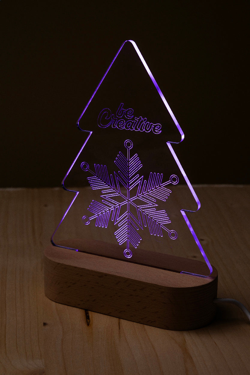Woodify Xmas Weihnachtsbaum LED-Lichttrophäe