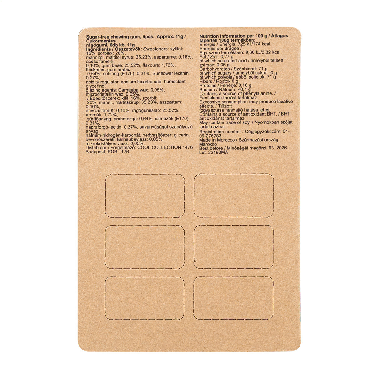 CreaChew Deluxe Eco Kaugummi in individueller Verpackung