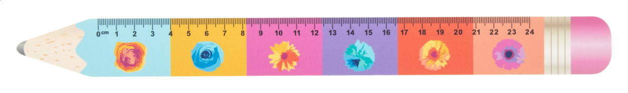 Sharpy 24 24 cm Lineal, Bleistift